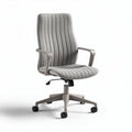 Bürostuhl mit höhenverstellbarem Sitz aus grauem Stoff 55 x 60 x 95cm