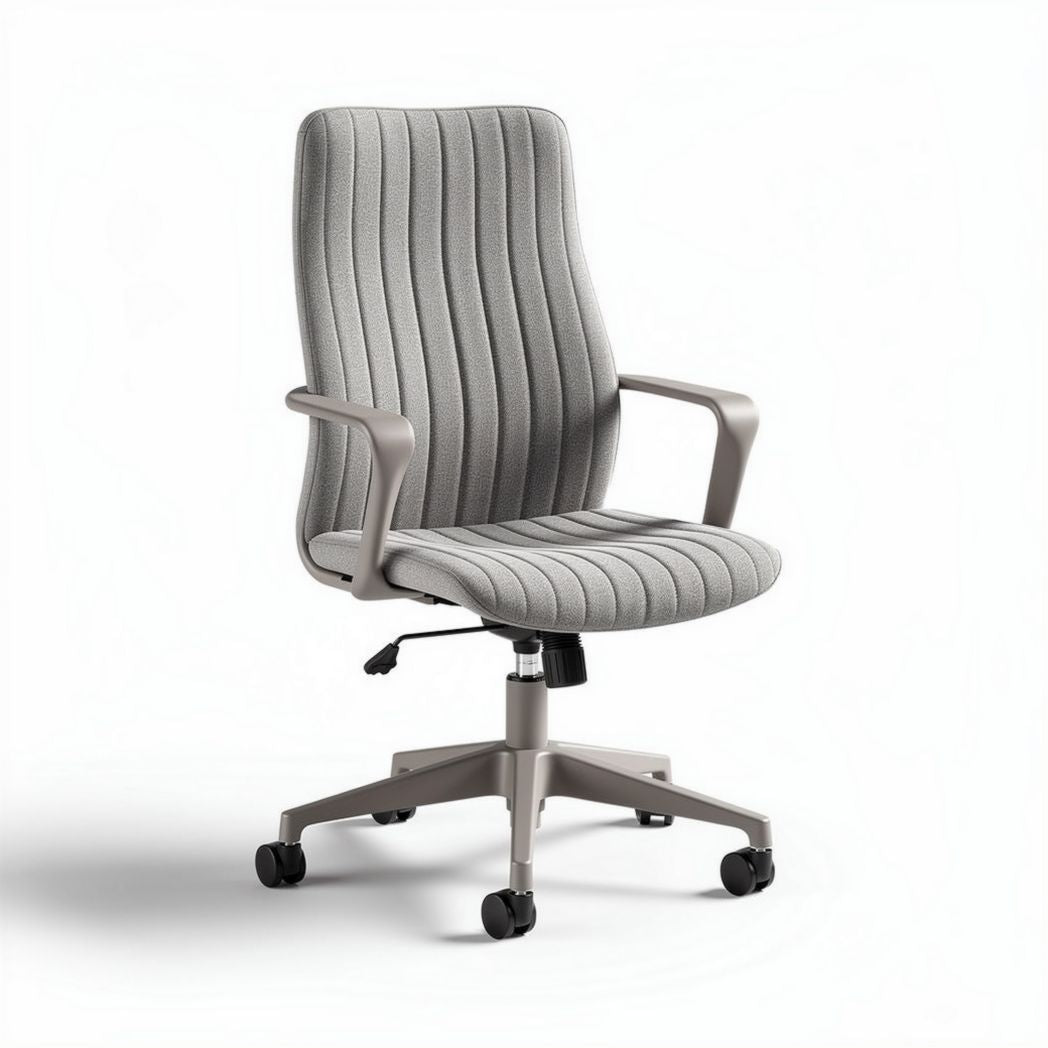 Bürostuhl mit höhenverstellbarem Sitz aus grauem Stoff 55 x 60 x 95cm