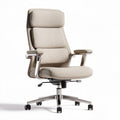 Bürostuhl aus Stoff mit verstellbaren Armlehnen in beige 60 x 60 x 110cm