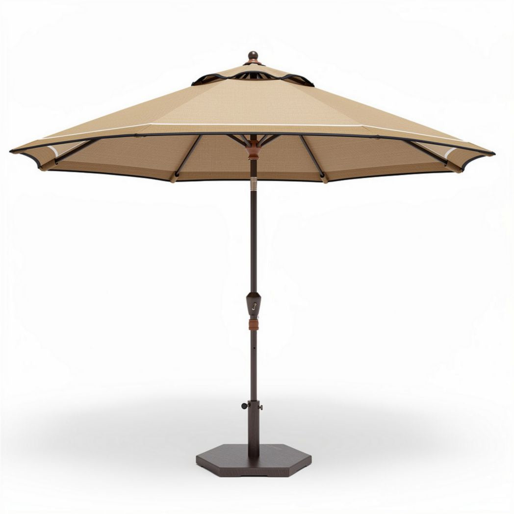 Sonnenschirm mit wasserabweisendem Material 250 x 250 x 240cm in beige
