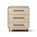 Kommode aus Holz mit drei Schubladen in hellbeige 60 x 40 x 70cm