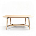 Esstisch aus Holz mit metallischen Beinen 150 x 75 x 45cm naturfarben